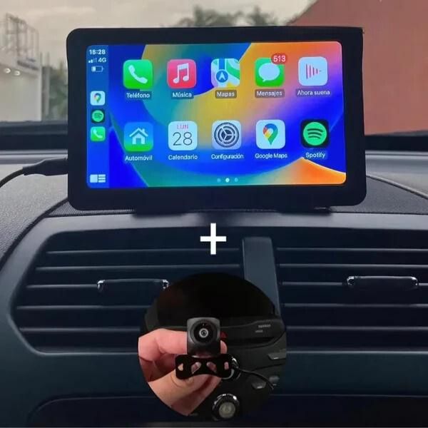 Pantalla Multimidia con CarPlay MaxPantalla Pro 7 + 🎁 Cámara de visión trasera